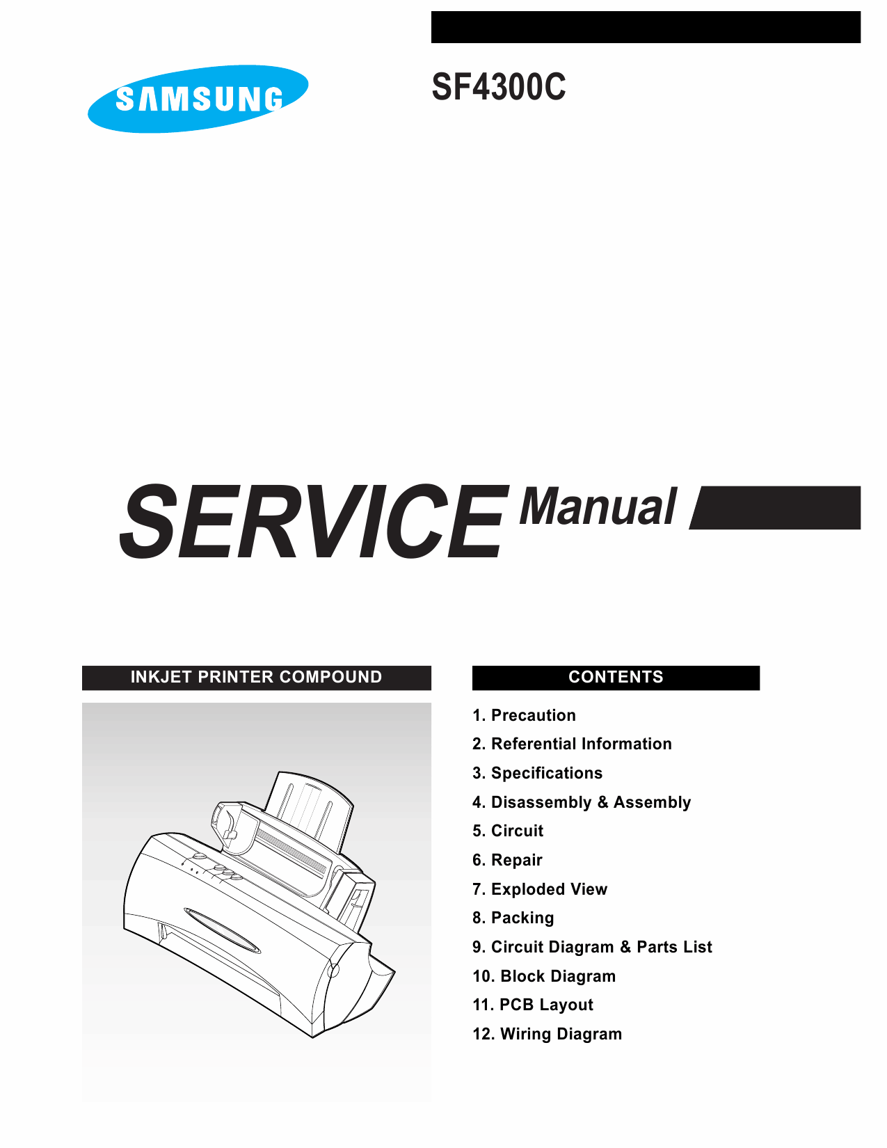 Samsung InkJet-Printer SF-4300C Service Manual-1